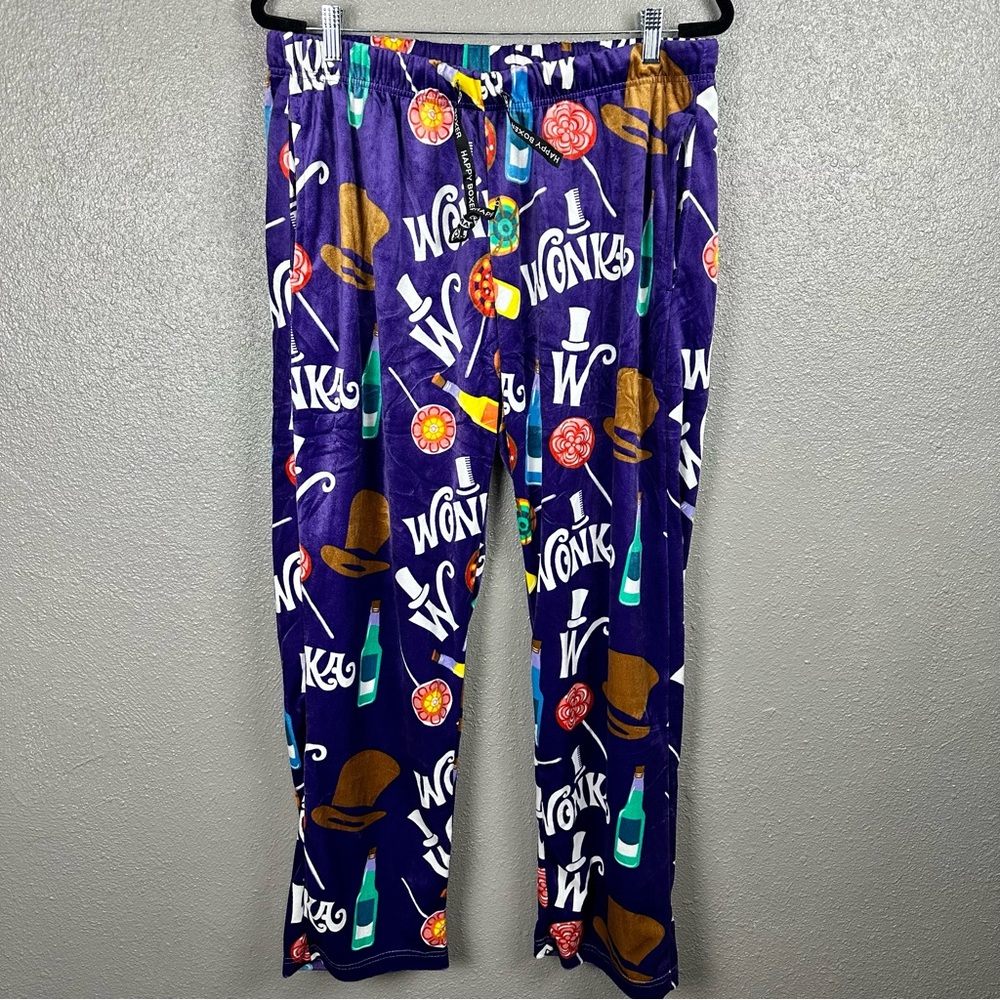 Happy Boxer WILLY WONKA CHOCOLATE FACTORY Lounge Purple PAJAMA PANTS Men’s XL